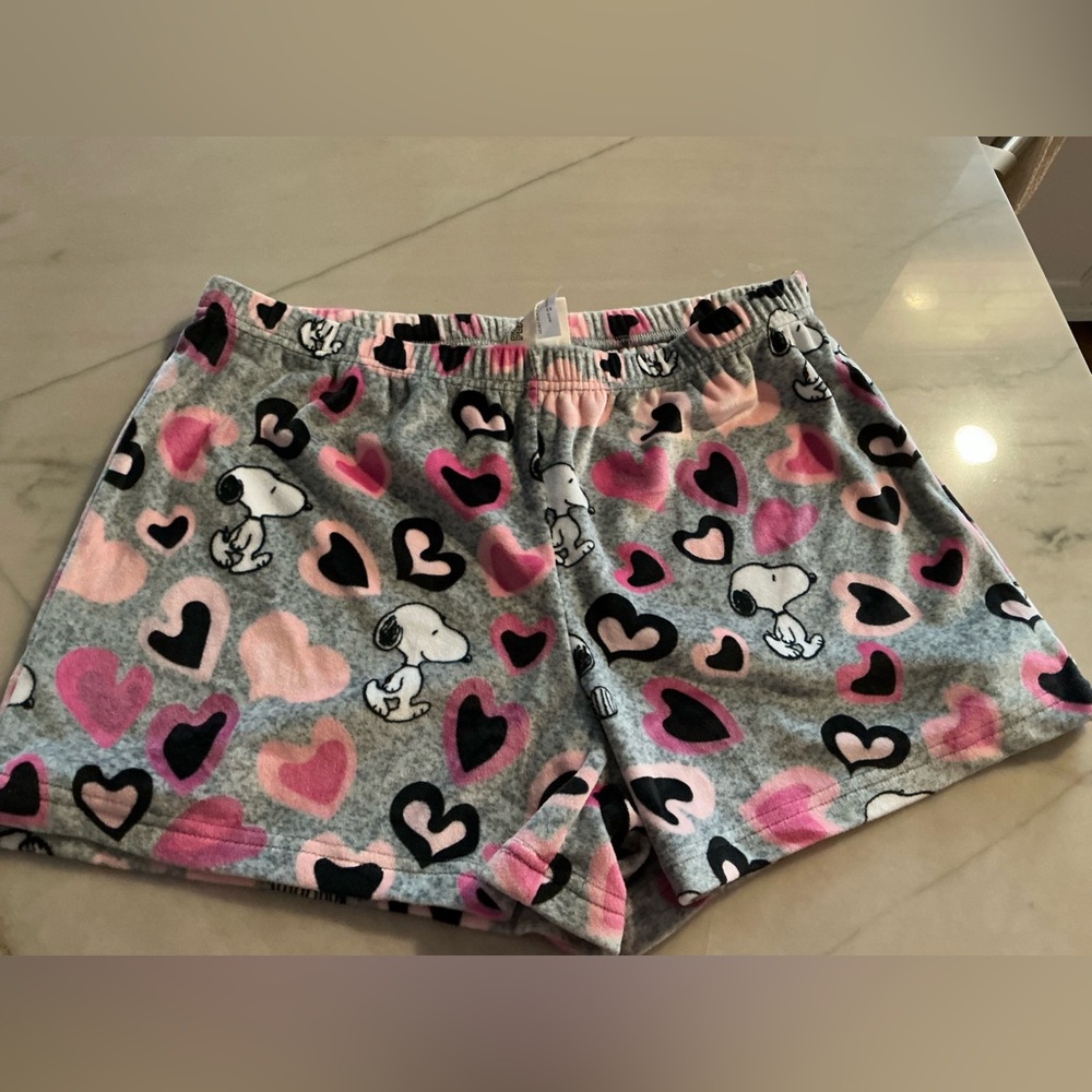 Peanuts Munki Munki Snoopy Valentine Sleep Shorts sz M